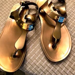 MICHAEL Michael Kors Bronze Jelly Sandals